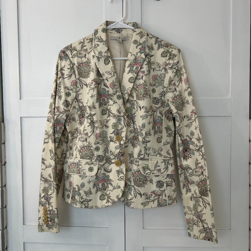 Tommy Hilfiger Paisley Floral Blazer – Women’s Size 12, Bold & Polished